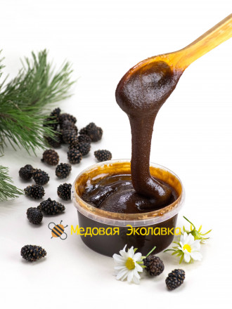 Гречишный мёд 500 грамм  и цукаты из сосновой шишки 100 грамм